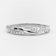 0.20 CT Round Cut Lab Grown Diamond Wedding Band For her Mapple Gems